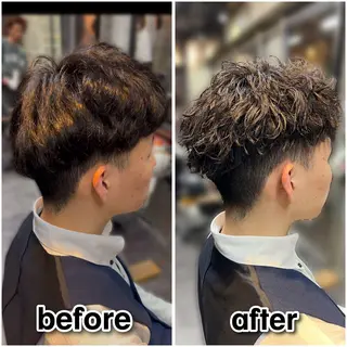 ショート パーマ DIECE渋谷 渡邉 凜【メンズ特化】のヘアスタイル