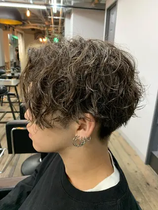 ショート メンズパーマ 工藤勇也のヘアスタイル