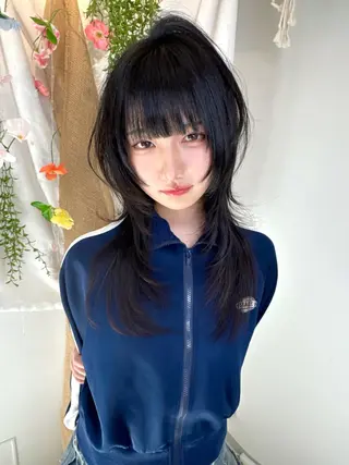 ロング 【ロングウルフカット 姫カット】伊藤裕哉のヘアスタイル