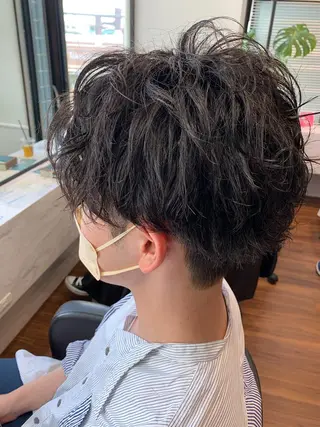 ミディアム カラー パーマ ヘアアレンジ メンズ キッズ マツエク・マツパ アイブロウ beauty: beast 中目黒店のヘアスタイル