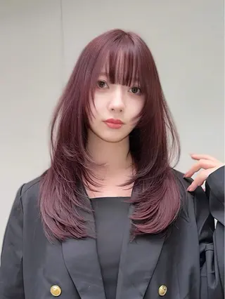 セミロング カラー 🦋韓国系指名No1 店長/圓山 祐也🦋のヘアスタイル