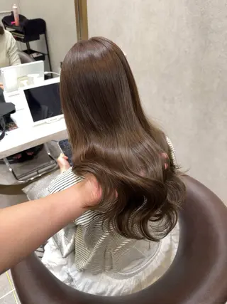 セミロング カラー ヘアアレンジ 天神/ダブルカラー/ 韓国ヘア/yuutoのヘアスタイル