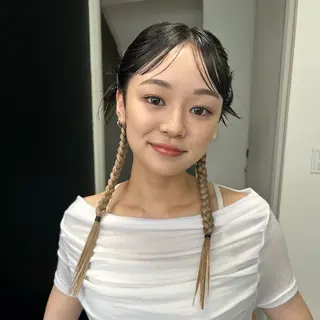 ロング 市川 蘭のヘアスタイル