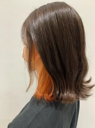 ミディアム カラー ヘアアレンジ 🐝岡本 柚葉🐝のヘアスタイル