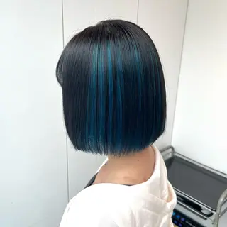 ショート カラー ヘアアレンジ 縮毛矯正🤍 ボブ/ HIKARIのヘアスタイル