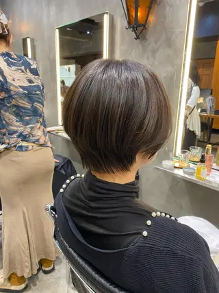 ショート カラー 透明感カラー🌿 グレージュ🐺陽介のヘアスタイル