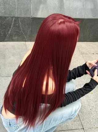 ロング カラー メンズパーマ/ ハイトーン/タニザキのヘアスタイル