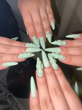 ネイル 33nail✴️栄 スミレ❇️Gel-xのネイルデザイン