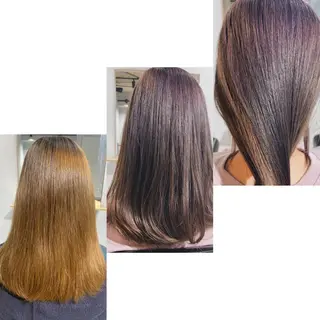セミロング カラー ヘアアレンジ ボブパーマコテ巻き風 パーマNo1深江秀平のヘアスタイル