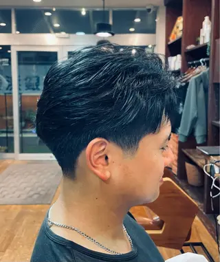 ショート メンズ センターパート/テー パーフェード/健太のヘアスタイル