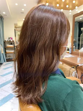 ミディアム カラー 縮毛矯正/レイヤー taiga🧡のヘアスタイル