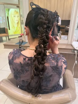 ロング ヘアアレンジ 韓国ヘアメイク🎀/ 縮毛矯正✨山本媛香のヘアスタイル
