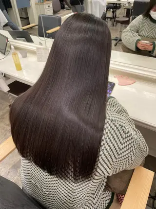 ロング カラー 水田吉亮/髪質改善/ 縮毛矯正/レイヤーのヘアスタイル