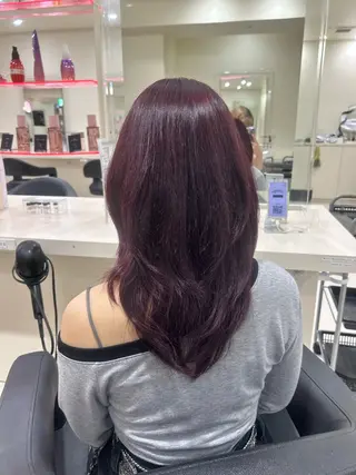 ロング カラー ヘアアレンジ メンズ さくら🍒 暖色カラー/髪質改善のヘアスタイル