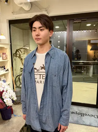 カラー メンズ 千葉 郁也のヘアスタイル