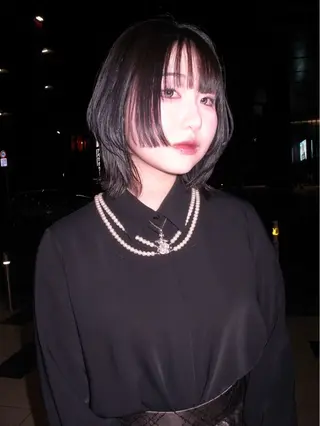 ミディアム カラー 柔らかい艶暖色 レイヤー🫧姫汝のヘアスタイル