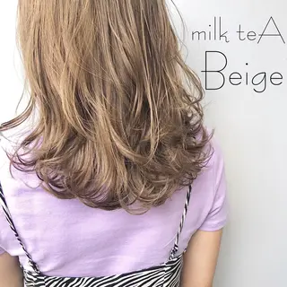 ミディアム カラー YU-KA ✂︎Rico.のヘアスタイル