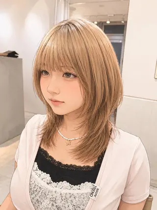 ミディアム カラー ✨当日予約OK✨ /透明感カラー/莉未のヘアスタイル