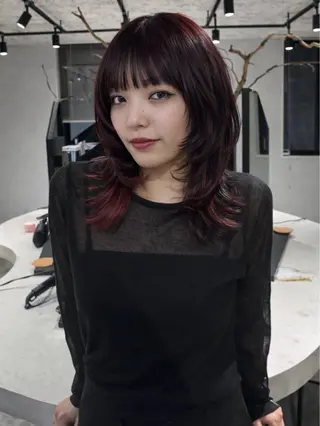 ミディアム ¥0メニューあり/ カット/パーマのヘアスタイル
