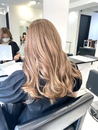 ロング カラー レイヤーカット 赤み消し　店長/大和のヘアスタイル