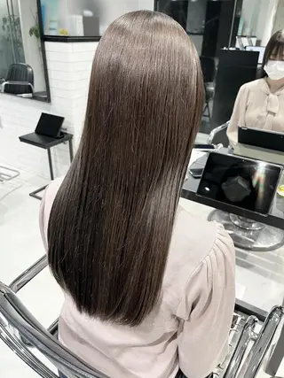 ミディアム カラー パーマ 透明感カラー✂︎ /縮毛矯正/YUKAのヘアスタイル