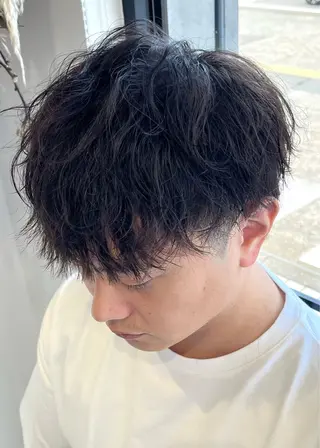 ショート パーマ メンズ 🖱️ナチュラルヘア 鍋谷美帆🖱️のヘアスタイル