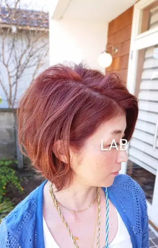ショート カラー 小島　崇義 ブリーチお任せ下さいのヘアスタイル