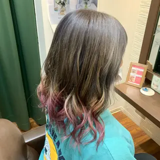ミディアム カラー ヘアアレンジ ネイル マツエク・マツパ SOUPLE 土谷優乃のヘアスタイル