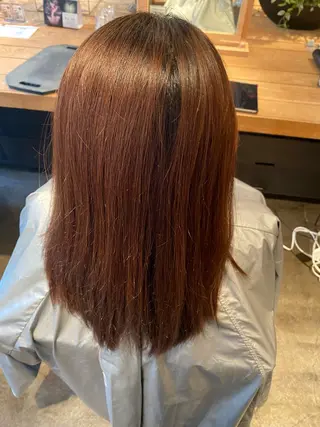 セミロング カラー 髪質改善&縮毛矯正 カット/soyaのヘアスタイル