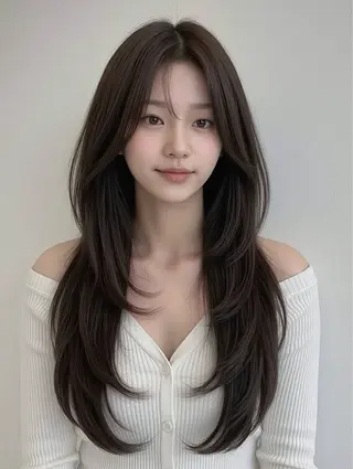 ロング 馬場 彩のヘアスタイル