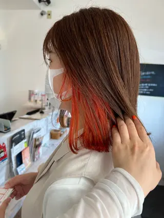 ミディアム 奥田 葵のヘアスタイル