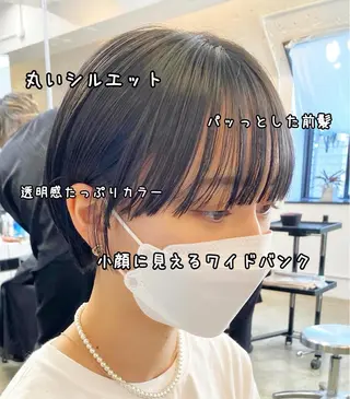 ショート カラー 白髪ぼかし/ショート /ミニボブだいじのヘアスタイル