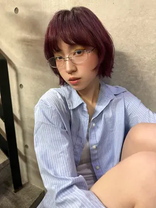 ショート レイヤーカット\ウル フ　chinatsuのヘアスタイル