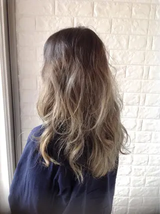 ロング カラー 髪質改善縮毛矯正 美容師✂️山崎竜二のヘアスタイル