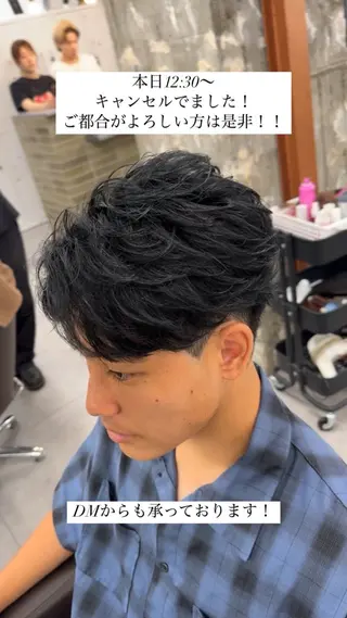 パーマ メンズ 並木 政太郎のヘアスタイル