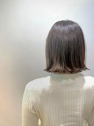 ミディアム カラー ヘアアレンジ 透明感カラー ボブ/ 髪と心を整える美容師のヘアスタイル