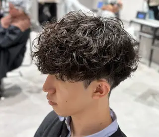 ショート パーマ メンズ 【メンズ特化】 池田大成✂︎のヘアスタイル