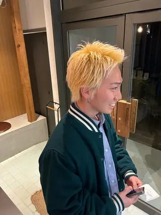 ショート カラー メンズ 物井 南帆 (ものいみほ)のヘアスタイル