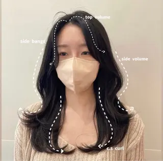セミロング ❤︎︎韓国ヘア❤︎︎ 𝑺𝒉𝒊𝒉𝒐のヘアスタイル