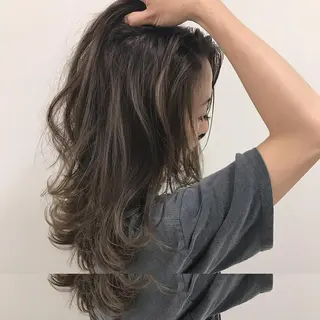 セミロング カラー パーマ 髪質改善 Daisukiのヘアスタイル