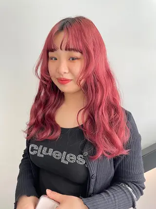 カラー 🎀ボブ＋ハイトーン シュカ👶🏻のヘアスタイル