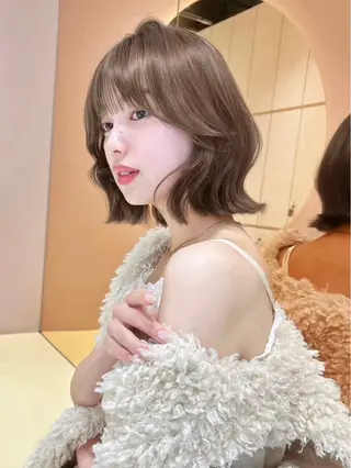 ミディアム ヘアアレンジ 大宮縮毛矯正💖ボブ の神様👼櫻井のヘアスタイル