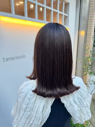 ミディアム 草野ゆずき⌇縮毛矯正 ⌇Wカラー⌇レイヤーのヘアスタイル