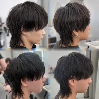ミディアム ヘアアレンジ メンズ メンズ♱ハイトーン♱ ウルフʜᴀʀᴜᴋᴀのヘアスタイル