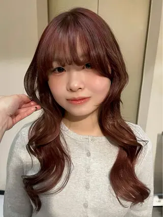 ロング カラー ヘアアレンジ 🍑透明感艶カラー 🍑/momoのヘアスタイル