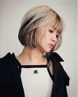 ミディアム カラー ヘアアレンジ 栄💗スパイキー⚡️ |パーマ|haruのヘアスタイル