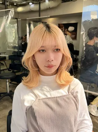 ミディアム 【韓国風くびれヘア】 joule小木曽輝のヘアスタイル