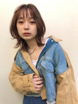 ミディアム カラー ヘアアレンジ 💝髪質改善💝_ chlom🌸春🌸のヘアスタイル