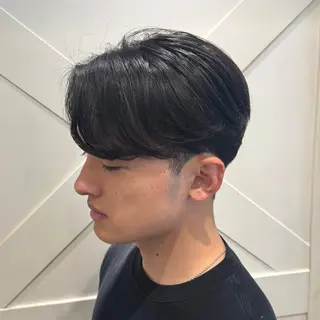 パーマ メンズ 横浜|韓国レイヤー| 暖色カラー|まなとのヘアスタイル