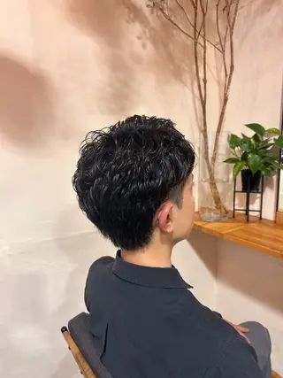 パーマ メンズ 藤井 美陽のヘアスタイル